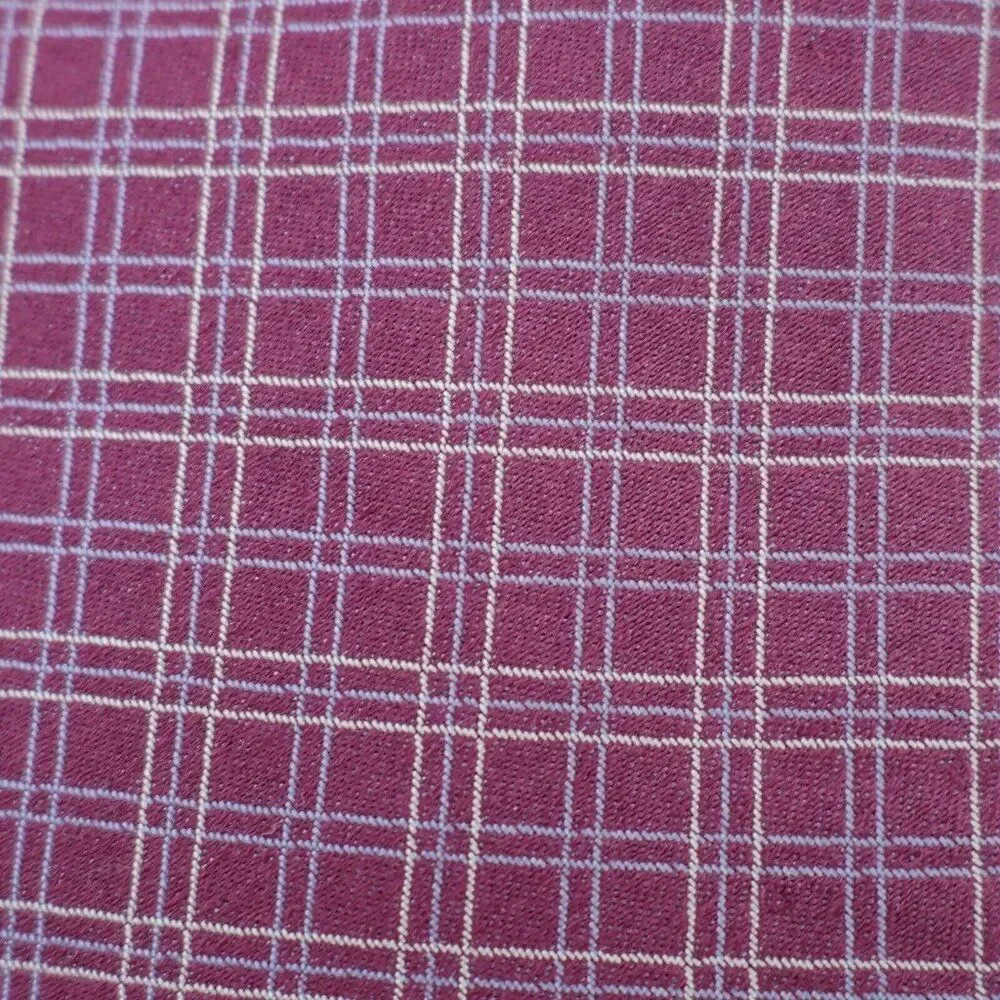 Calvin Klein Collection Purple /‎ Red Blue White Check Woven Silk Tie
